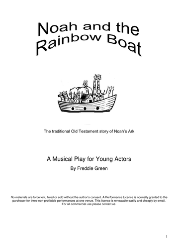 Noah and the Rainbow Boat (KS2 Musical Play)