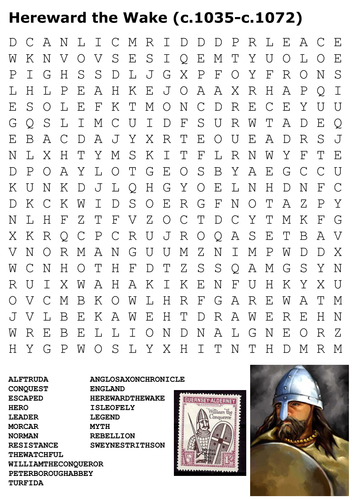 Hereward the Wake Word Search