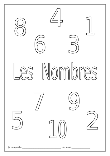 FRENCH - Numbers - Les Nombres - Activity Booklet - Worksheets