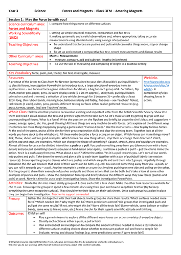 Year 3 science Forces and Magnets - powerpoints, worksheets, display ...