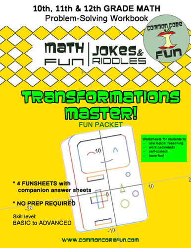Transformations Packet of FUNsheets