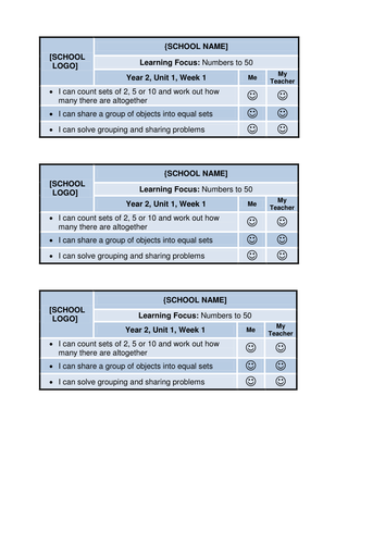 36 Year 2 Weekly Pupil Success Criteria - Maths