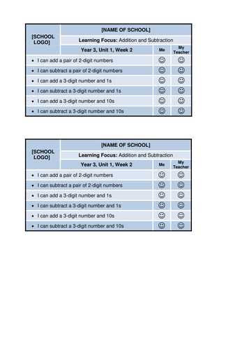 36 Year 3 Weekly Pupil Success Criteria - Maths