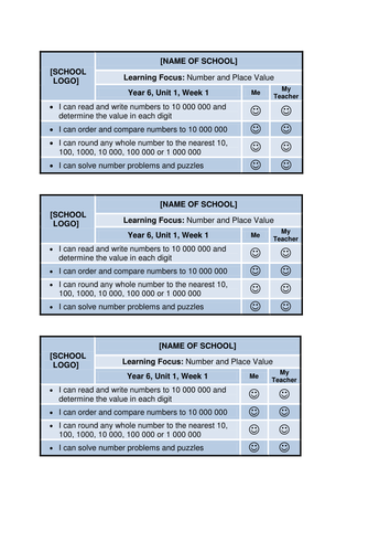 36 Year 6 Weekly Pupil Success Criteria - Maths