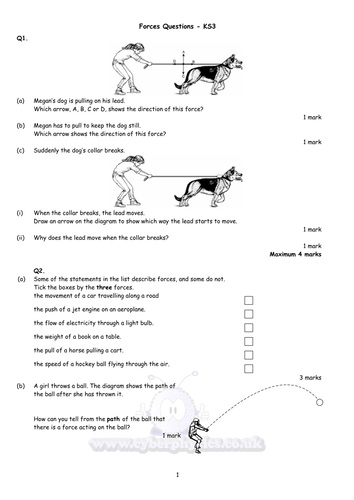 Forces Questions and Answers