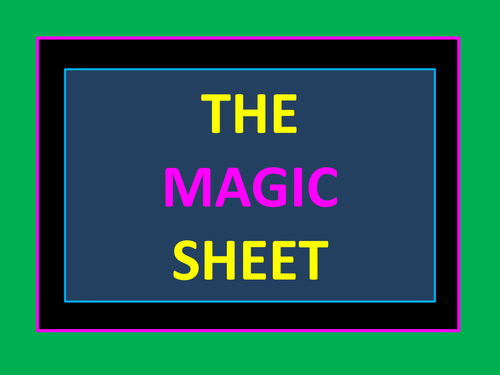  The Magic Sheet – Useful Words and Phrases
