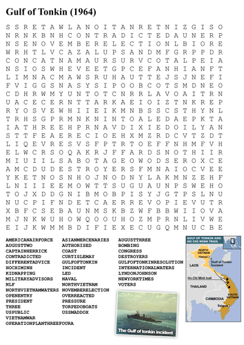 Gulf of Tonkin Word Search