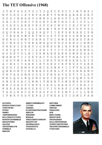 The TET Offensive Word Search