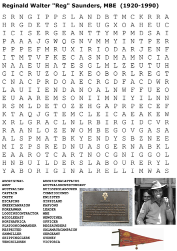 Reginald Walter Saunders Word Search