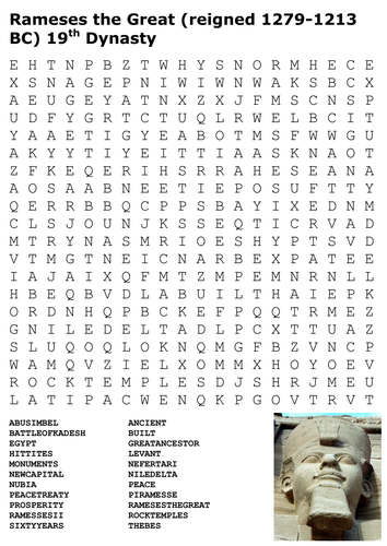 Rameses the Great Word Search