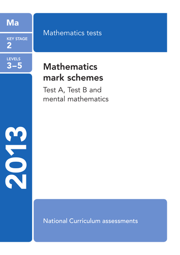 Complete Set of 2013 Maths SATs Papers
