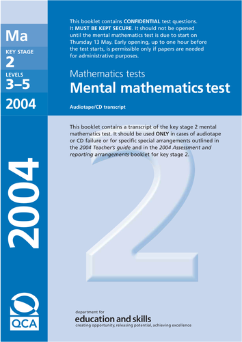 All the 2004 SATs Papers