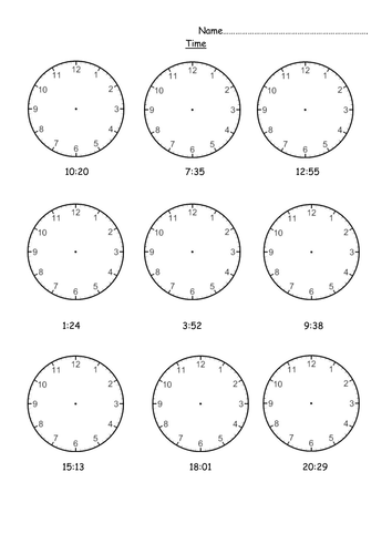 time worksheets teaching resources
