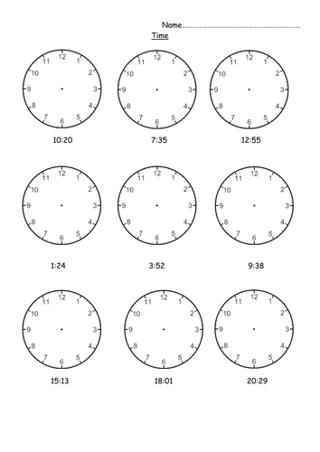 Time Worksheets | Teaching Resources