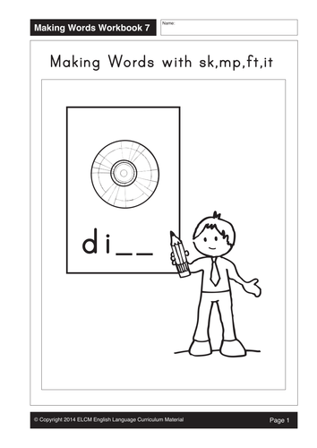 Making Words with sk, mp, ft, it