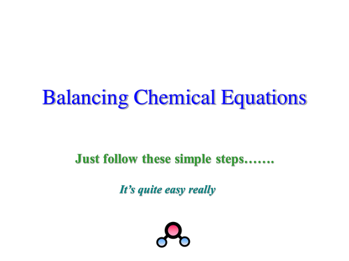 Balancing Chemical Equations Presentation