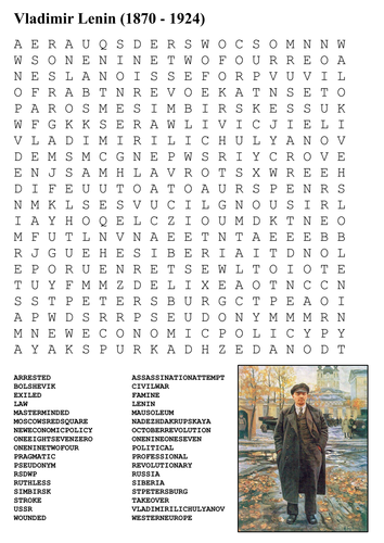 Vladimir Lenin Word Search