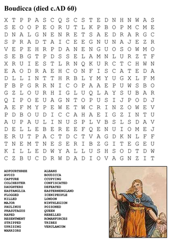 Boudicca Word Search