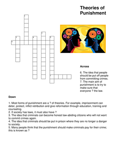 Theories of Punishment Crossword