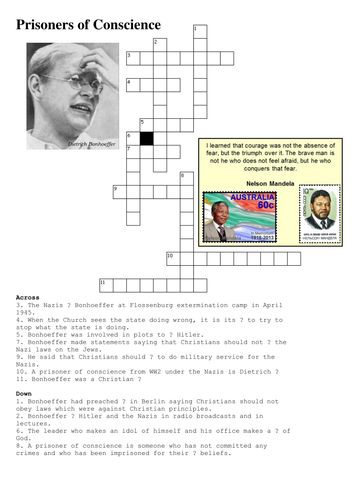 Prisoners of Conscience Crossword