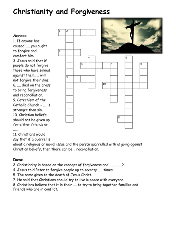 Christianity and Forgiveness Crossword