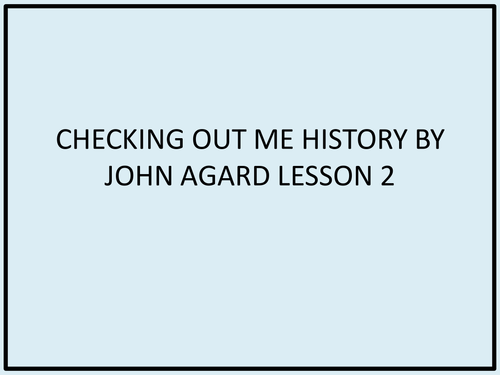 AQA English Literature NEW SPEC GCSE Sept 2015 Checking Out Me History By John Agard