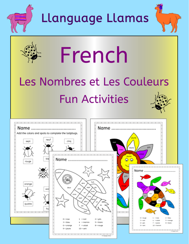 French numbers and colors 