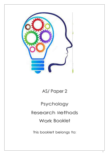 Research Methods Work Booklet 
