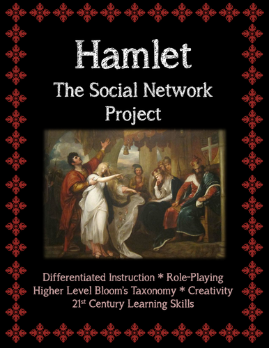 Hamlet- The Social Network Project Character Analysis Differentiated Instruction