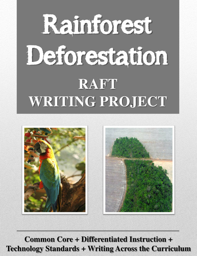 Rainforest Deforestation RAFT Writing Project + Rubric