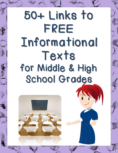 50+ Links to FREE Informational Texts for Middle & High School Grades