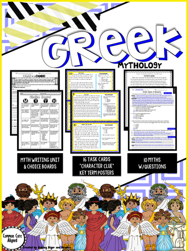 Greek Mythology Unit – Stories, Activities, Task Cards & More!