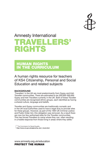 Lesson plans: Travellers' Rights