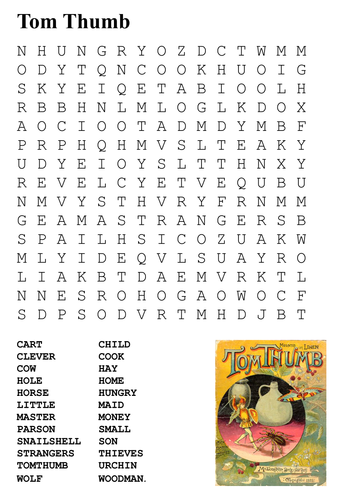 Tom Thumb Word Search