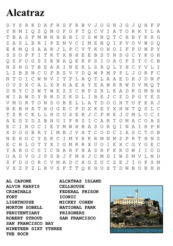 Alcatraz Word Search