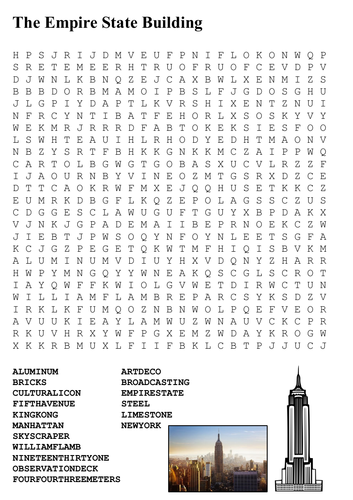 The Empire State Building Word Search