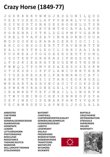 Crazy Horse Word Search