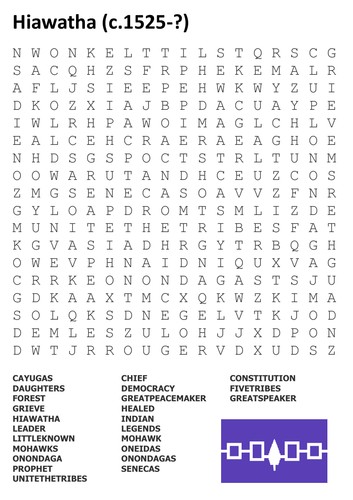 Hiawatha Word Search