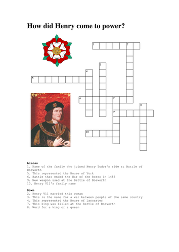 How did Henry VII come to power crossword