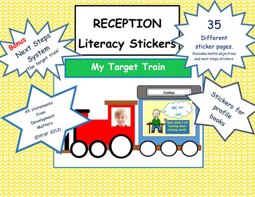 Reception Literacy Stickers & Next Steps