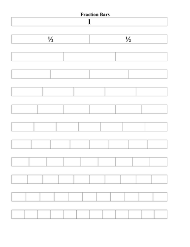 Fraction Bars Activity