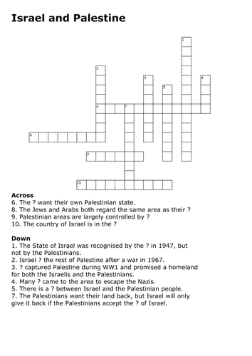 Judaism (Jewish) Religion Crossword Pack