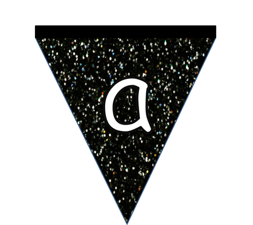 Glittery alphabet bunting 