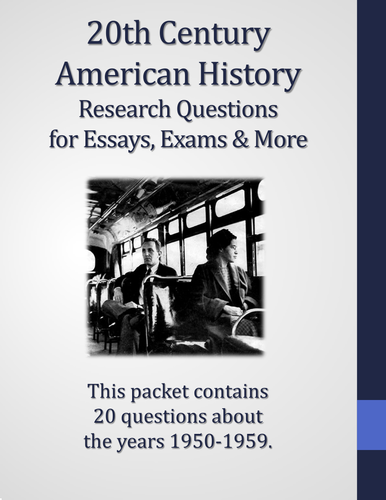 20th century history research paper topics