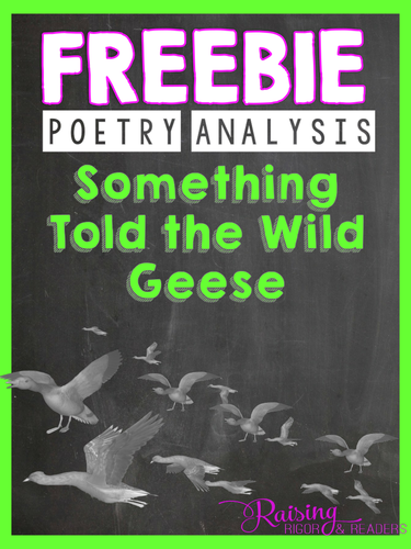 FREEBIE - Something Told the Wild Geese