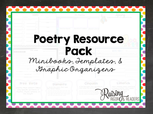 Poetry Resource Pack: Mini-books, Templates, Graphic Organizers