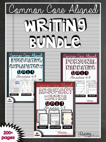 Argument, Personal Narrative, Explanatory/Informative BUNDLE