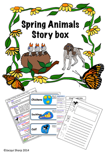 Spring Animals Storybox with Narrative and Recount frameworks
