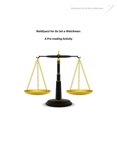 WebQuest Pre-Reading Activity for Go Set a Watchman