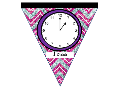 Time bunting (O'clock)
